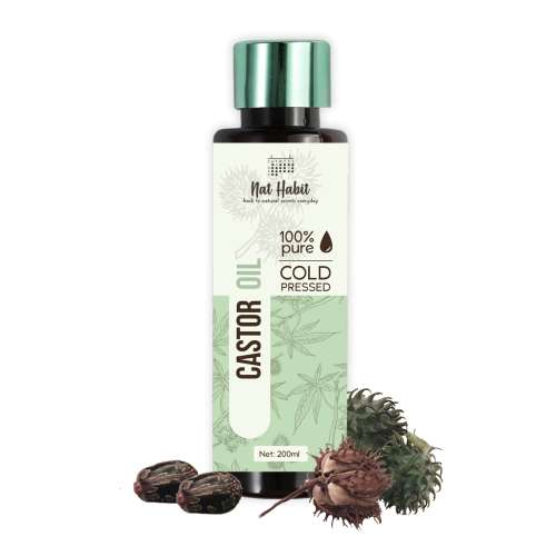 Nat Habit: Cold Pressed 100% Pure Castor (Arandi) Oil - 200ml Nat Habit: Cold Pressed 100% Pure Castor (Arandi) Oil - 200ml