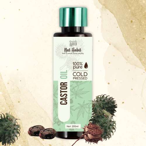 Nat Habit: Cold Pressed 100% Pure Castor (Arandi) Oil - 200ml Nat Habit: Cold Pressed 100% Pure Castor (Arandi) Oil - 200ml