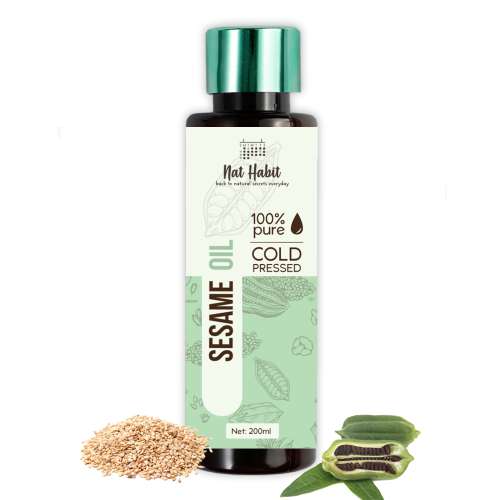 Nat Habit: Cold Pressed 100% Pure Sesame Oil - 200 ml