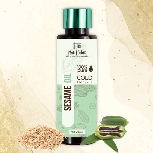 Nat Habit: Cold Pressed 100% Pure Sesame Oil - 200 ml