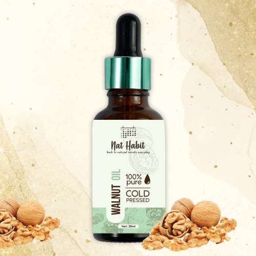 Nat Habit: Cold Pressed 100% Pure Walnut Oil - 30 ml