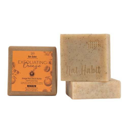 Nat Habit: Exfoliating Orange Soap - 125gm (Twin Pack of 2)