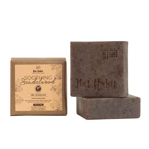 Nat Habit: Soothing Sandalwood Soap - 125gm (Twin Pack of 2)