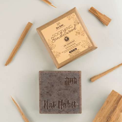 Nat Habit: Soothing Sandalwood Soap - 125gm (Twin Pack of 2)