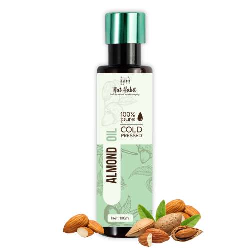 Nat Habit: Cold Pressed 100% Pure Sweet Almond (Badam) Oil - 100ml