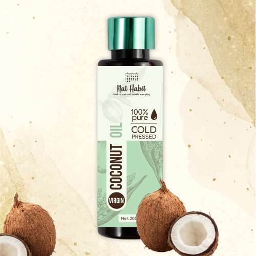 Nat Habit: Cold Pressed 100% Pure Virgin Coconut Oil - 200ml Nat Habit: Cold Pressed 100% Pure Virgin Coconut Oil - 200ml