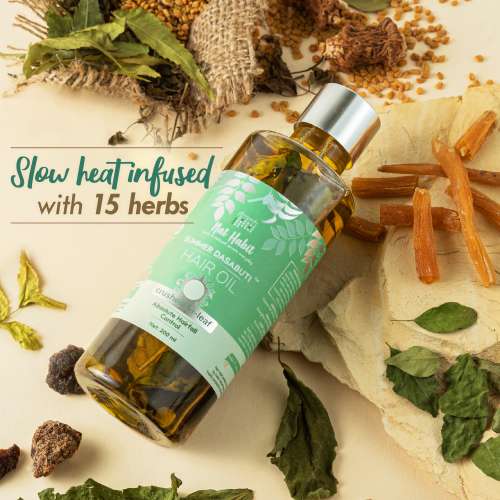 Nat Habit: TriLeaf Hair Fall Control Summer Dasabuti Hair Oil - 100 ml Nat Habit: TriLeaf Hair Fall Control Summer Dasabuti Hair Oil - 100 ml