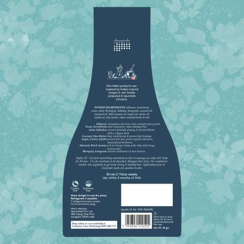 Nat Habit: 5-Oil Hibiscus FRESH Hair Mask (NutriMask) - Pack of 3