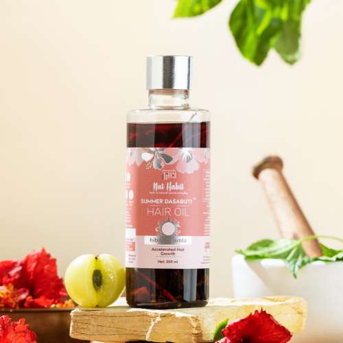 Nat Habit: Hibiscus Amla Hair Growth Summer Dasabuti Hair Oil - 100 ml