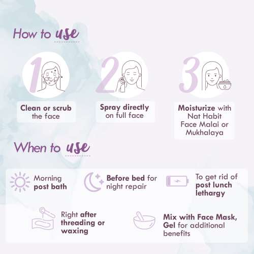 Nat Habit: Pure Lavender Jal (Lavender Water) - 100ml (Pack of 3) Nat Habit: Pure Lavender Jal (Lavender Water) - 100ml (Pack of 3)