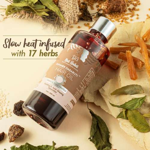 Nat Habit: Men's Revital Summer Dasabuti Hair Oil - 100 ml Nat Habit: Men's Revital Summer Dasabuti Hair Oil - 100 ml