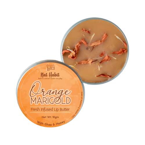 Nat Habit: Orange Marigold Lip Balm - 10gm Nat Habit: Orange Marigold Lip Balm - 10gm