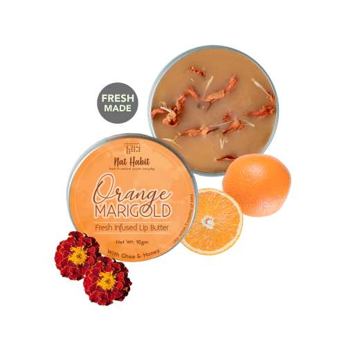 Nat Habit: Orange Marigold Lip Balm - 10gm Nat Habit: Orange Marigold Lip Balm - 10gm