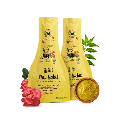 Nat Habit: Fresh Delicate Rose Ubtan - Twin Pack