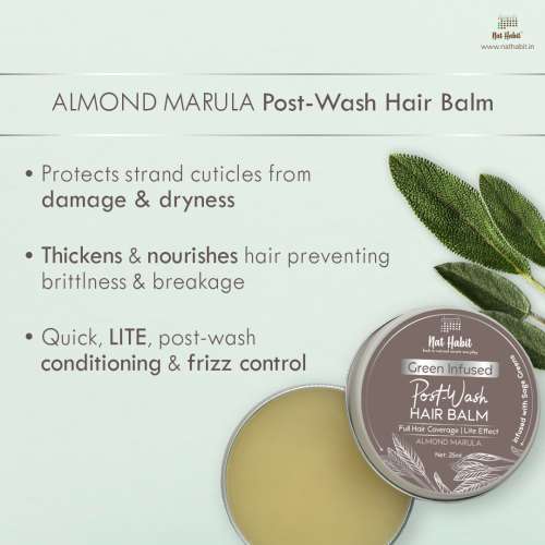 Nat Habit: Almond Marula Post-Wash Hair Balm - 25ml