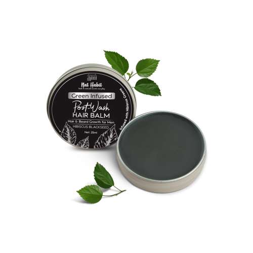 Nat Habit: Hibiscus Blackseed Hair & Beard Balm for Men - 25ml