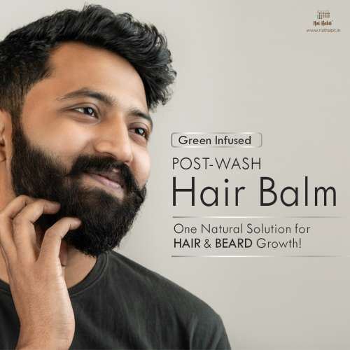 Nat Habit: Hibiscus Blackseed Hair & Beard Balm for Men - 25ml