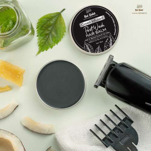 Nat Habit: Hibiscus Blackseed Hair & Beard Balm for Men - 25ml