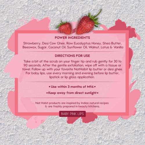 Nat Habit: Strawberry Crush Lip Mura - 20gm