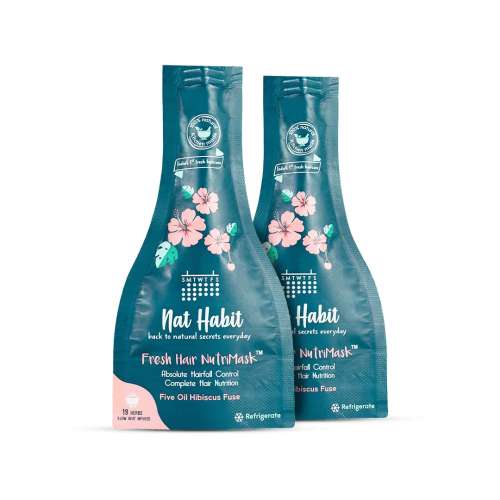 Nat Habit: 5-Oil Hibiscus FRESH Hair Mask (NutriMask) - Pack of 2 Nat Habit: 5-Oil Hibiscus FRESH Hair Mask (NutriMask) - Pack of 2