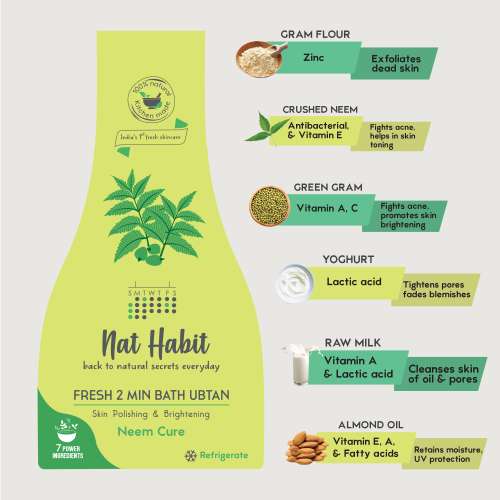 Nat Habit: Fresh Neem Cure Body Ubtan (Pack of 3)