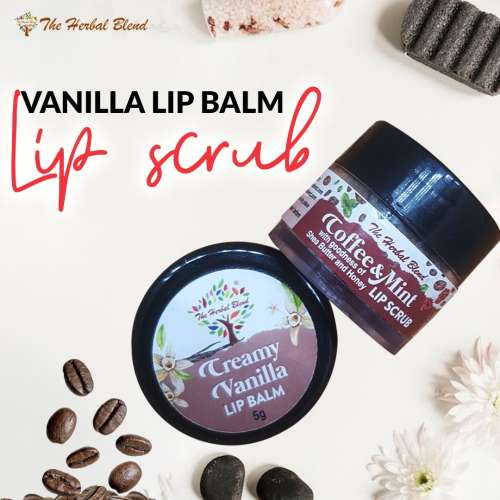 The Herbal Blend: Vanilla Lip Balm + Lip Scrub