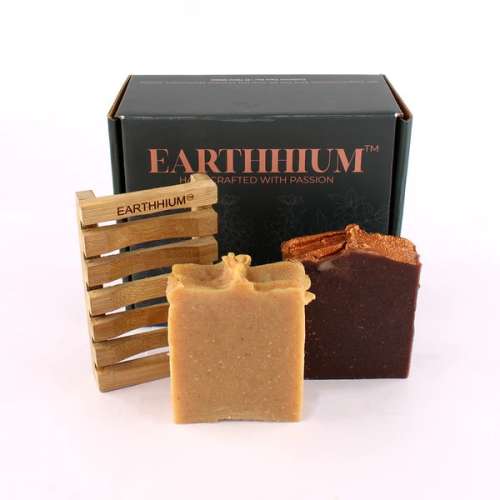Earthhium: Turmeric & Red Sandalwood with Bamboo Soap Dish