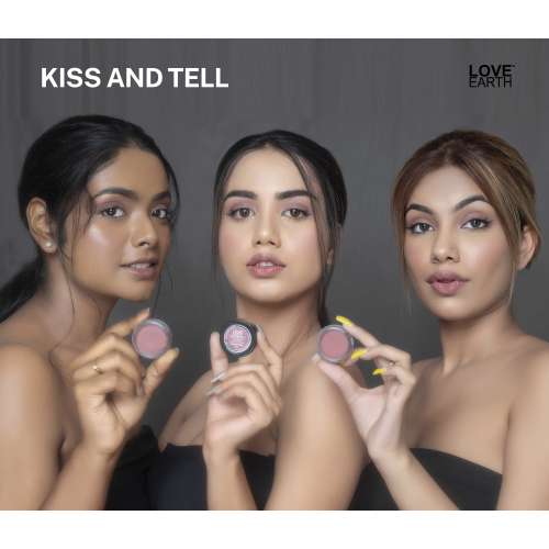 Love Earth: Lip Tint & Cheek Tint Multipot Combo (Rose Pink & Mauvish Pink) with Richness of Jojoba Oil and Vitamin E for Lips, Eyelids and Cheeks