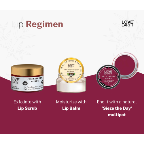 Love Earth: Lip Tint & Cheek Tint Multipot Combo (Ruby Pink & Raspberry Pink) with Richness of Jojoba Oil and Vitamin E for Lips, Eyelids and Cheeks
