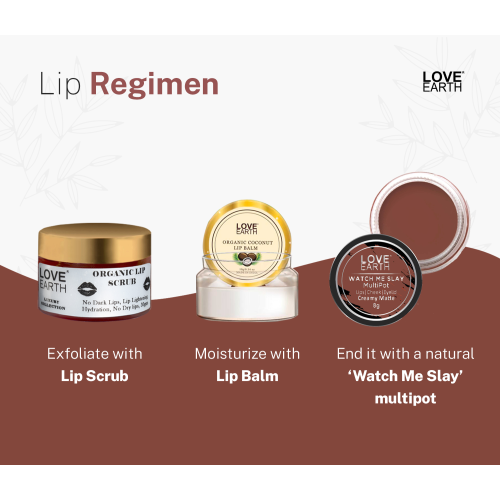 Love Earth: Lip Tint & Cheek Tint Multipot Combo (Raspberry Pink & Caramel Brown) with Richness of Jojoba Oil and Vitamin E for Lips, Eyelids and Cheeks