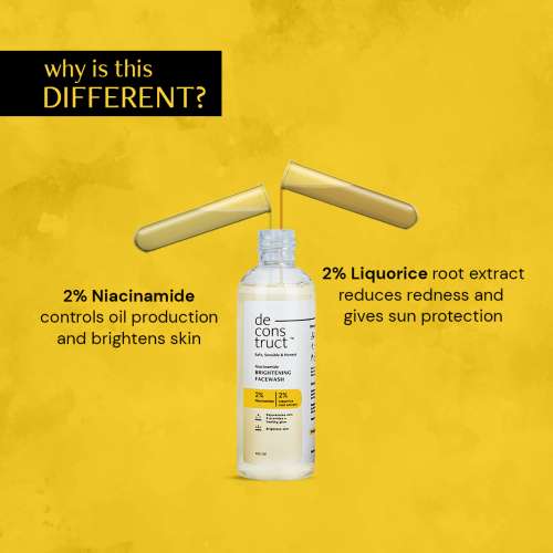 Deconstruct Skincare: Niacinamide Brightening Facewash- 2% Niacinamide + 2% Liquorice Root Extract - 100ml