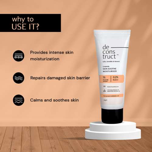 Deconstruct Skincare: Soothe Moisturizer- 1% Ceramides + 0.2% Bisabolol - 50 gm