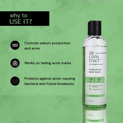 Deconstruct Skincare: Salicylic Acid Body Wash - 1% salicylic acid + 2% glycolic acid | Fights body acne