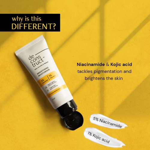 Deconstruct Skincare: Niacinamide Brightening Moisturizer- 5% Niacinamide + 1% Kojic Acid + 5% Vitamin C + Vitamin E - 50gm