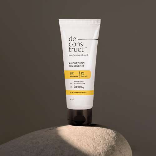 Deconstruct Skincare: Niacinamide Brightening Moisturizer- 5% Niacinamide + 1% Kojic Acid + 5% Vitamin C + Vitamin E - 50gm