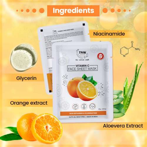TNW - The Natural Wash: Vitamin C Face Sheet Mask - Complimentary Gifts TNW - The Natural Wash: Vitamin C Face Sheet Mask - Complimentary Gifts