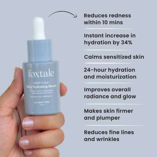 Foxtale: Hydrating Serum With Hyaluronic Acid & 6 Hydration Boosters   30ml