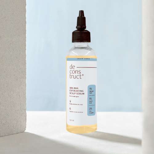 Deconstruct Skincare: AHA BHA Exfoliating Scalp Serum - 1% Salicylic Acid, 1% Lactic Acid, 2% Zinc Complex - 100ml