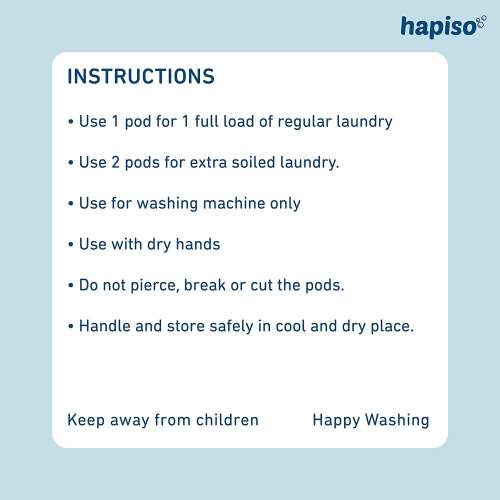 Hapiso: Tropical Breeze Fragrance Laundry Pods - Combo (Pack of 30 Pods)