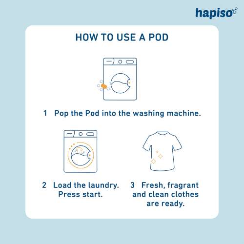 Hapiso: Morning Dew Fragrance Laundry Pods - Combo (Pack of 30 Pods)