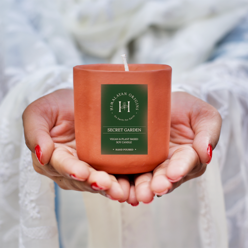 Himalayan Origins India: Secret Garden Soy Wax Scented Candle - 150gm