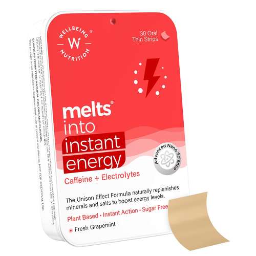 Wellbeing Nutrition: Instant Energy Melts - 30 Oral Strips Wellbeing Nutrition: Instant Energy Melts - 30 Oral Strips