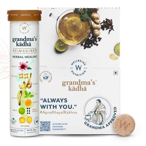 Wellbeing Nutrition: Grandma's Kadha- Ayurvedic Tea - 90 Tabs