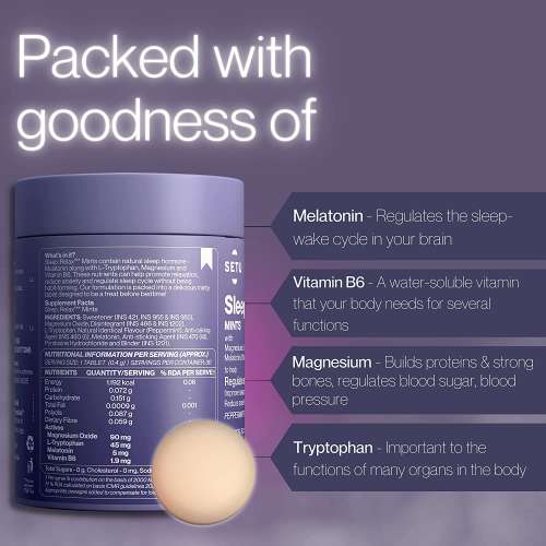 SETU: Sleep - Relax Mints - Peppermint Flavour- 30 Mints
