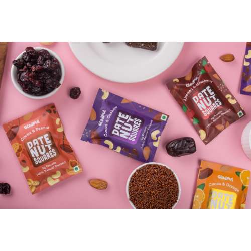 Gladful: Date Nut Squares - Assorted - Pack of 8 (20gm each)