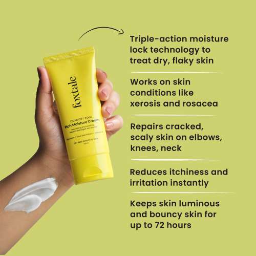 Foxtale: Comfort Zone Rich Moisturiser Cream | For dry, sensitive, very dry and flaky skin - 50ml