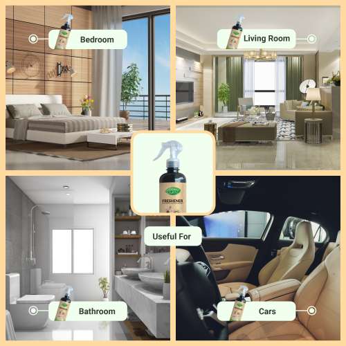 EKAM ECO: Zerodor Care Multipurpose Natural Freshener Spray for Home, Car & Washroom - 400ml