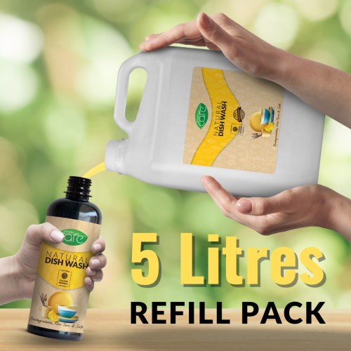EKAM ECO: Zerodor CARE - Natural Dish Wash Liquid Pack of 5 Ltrs