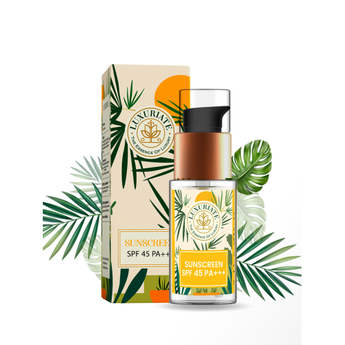 Luxuriate: Vitamin C Sunscreen SPF 45 PA+++ For Unisex - 30ml Luxuriate: Vitamin C Sunscreen SPF 45 PA+++ For Unisex - 30ml