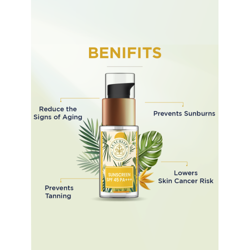 Luxuriate: Vitamin C Sunscreen SPF 45 PA+++ For Unisex - 30ml Luxuriate: Vitamin C Sunscreen SPF 45 PA+++ For Unisex - 30ml